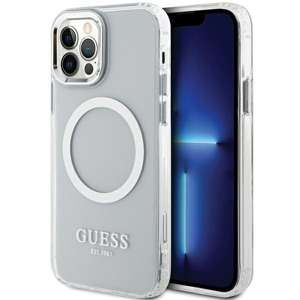 Husa Guess GUHMP12MHTRMS iPhone 12/12 Pro 6.1" argintiu/argintiu greu case Metal Outline MagSafe Case