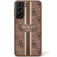 Husacase Guess GUHCS23SP4RPSW S23 S911 maro/maro tare 4G cu dungi imprimate Case