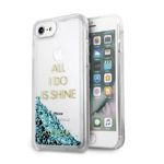 Husa GUESS Apple iPhone  6 7 8 SE 2020 Liquid Glitter Party Blue Hardcase