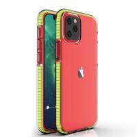 Primăvară Case capac de gel husa cu ramă colorată pentru iPhone 13 mini galben