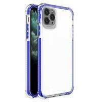 Primăvară Armor husă de protecție elastică din gel cu ramă colorată pentru iPhone 11 Pro Max albastru