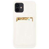 Husa Card Case silikonou husa portofel cu buzunar pentru documente pentru Samsung Galaxy S22+ (S22 Plus) alb Case