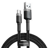 Baseus Cafule Cable Durable Nylon Braided Wire USB / USB-C QC3.0 2A 3M black-gray (CATKLF-UG1)