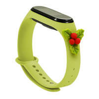 Curea Xmas band pentru Xiaomi Mi Band 6 / Mi Band 5 Crăciun silikonou strap brățară verde (vâsc)