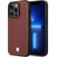 Husa iPhone BMW BMHCP14X22RFGR 14 Pro Max 6.7" burgundy/burgundy Piele cu model diamant BMW BMHCP14X22RFGR