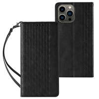 Mag Case husa curea de plasă Samsung Galaxy S23 flip acoperire portofel mini lanyard stand negru