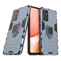 Inel Armor blindat hibrid husa capac + magnetic suport Samsung Galaxy A72 4G albastru