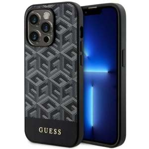 Husa iPhonecase MagSafe Guess GUHMP14LHGCFSEK 14 Pro 6.1" negru/negru tare GCube Stripes Case