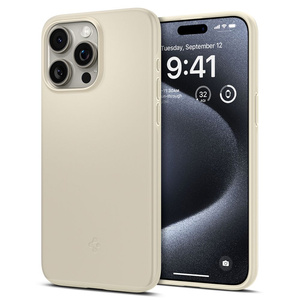 Husa Spigen Thin Fit iPhone 15 Pro Mute Bej