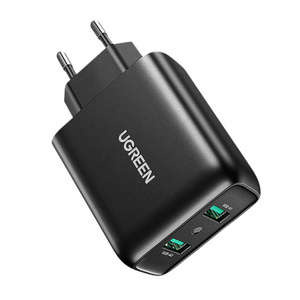 Incarcator uGREEN 2xUSB-A, 18W, PD3.0, EU (negru)