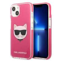 Husa Apple iPhone KARL LAGERFELD 13 Choupette Head Fuchsia Pink Hardcase