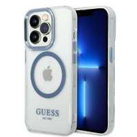 Husa Guess iPhone 14 Pro 6.1" albastru/albastru greu case Metal Outline MagSafe