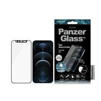 PanzerGlass E2E Microfracture iPhone 12 Pro Max 6.7" CamSlider Swarovsky Case Friendly AntiBacterial negru/negru