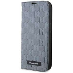 Husa iPhonecase Karl Lagerfeld KLBKP14LSAKLHPG 14 Pro 6.1" carte argintie/argintie Saffiano Monogramă Case