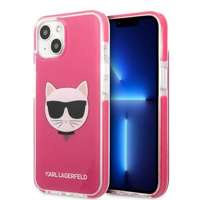 Husa Apple iPhone KARL LAGERFELD 13 Mini Choupette Head Fuchsia Pink Hardcase