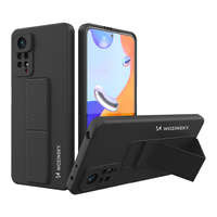 Husă Wozinsky Kickstand Case flexibilă din silicon pentru suport Xiaomi Husa Note 11 Pro + / 11 Pro Negru