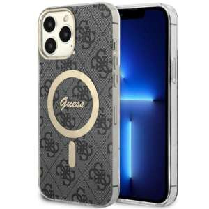 Husa iPhonecase MagSafe Guess GUHMP13XH4STK 13 Pro Max 6.7" negru/negru Hard 4G Case