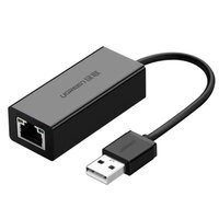Placă de rețea externă Ugreen RJ45 - USB 2.0 100 Mbps Ethernet negru (CR110 20254)
