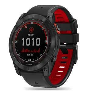 Strap Tech-protect Iconband Pro Garmin Fenix 3 / 5x / 3hr / 5x Plus / 6x / 6x Pro / 7x Negru/roșu