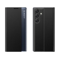 Noua husa Sleep Case pentru husa Samsung Galaxy S25+ cu clapa si suport - neagra