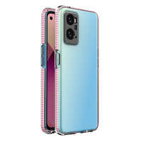 Case husanou Primăvară Realme 9i, Oppo A36 / A76 / A96 siliko capac cu ramă roz deschis