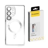 Husă galvanizată Wozinsky cu Magsafe pentru Samsung Galaxy S25+ - Argintie