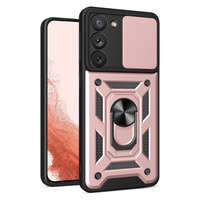 Armor husa Hybrid Camshield Samsung Galaxy S23+ carcasă blindată cu capac pentru cameră foto roz