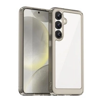 Husă din silicon pentru spațiul cosmic cu cadru de gel pentru Samsung Galaxy S25 Ultra - transparentă și neagră