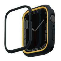 husa Apple Watch UNIQ Moduo Series 4/5/6/7/7/8/SE 44/45mm negru-muștar/muștar-muștar-mie-noapte