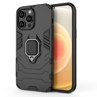 Husa Armor husa iPhone suport magInel până la 14 Pro Max caz blindat inel netic negru Case