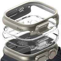 Husa Ringke SLIM Apple Watch pachet 2 Ultra (49 mm) transparent și gri titan Case