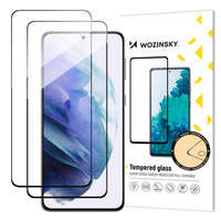 folie sticla ecran Wozinsky Full Glue Sticlă temperată cu lipici complet Samsung Galaxy S23 9H peste tot cu ramă neagră