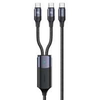 USAMS Cablu U71 2xUSB-C la USB-C 1.2m 100W PD Fast Charge negru/negru SJ551USB01 (US-SJ551)