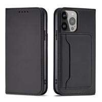 Magnet Card Case husa pentru iPhone 13 Pro Max carte de card portofel caz carte titular negru