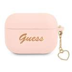 Husa GUESS Apple Husa Pro Case din silicon Charm Collection roz