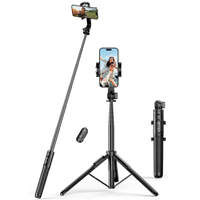 Selfie stick / baston telescopic cu suport și telecomandă Bluetooth de 1,5 m Ugreen LP586 - negru