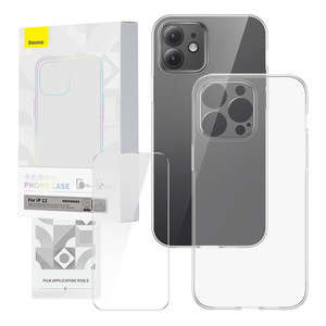 Kit de protecție Baseus Corning transparent husa și folie sticla până la iPhone 12