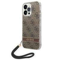 Husa Apple iPhone GUESS 14 Pro 4G Print Strap Maro Hardcase