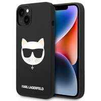 Husa Apple iPhone MagSafe KARL LAGERFELD 14 Plus Silicone Choupette Head Black Hardcase
