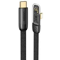 Cablu USAMS înclinat USB-C la Lightning PD 20W Fast Charging Iceflake Series 1,2 m negru/negru SJ583USB01 (US-SJ583)