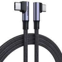 Cablu USB tip C în unghi Cablu - USB tip C cu încărcare rapidă Putere de livrare 100 W 5 A 2 m negru (US335 70698)