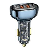 USAMS Charg. sam. 1xUSB-C 2xUSB-A 125W Fast Charge transparent albastru CC158CC02 (US-CC158)