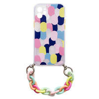 Lanț de culoare Case gel elastic husa cu lanț cu lanț pandantiv pentru Samsung Galaxy A42 5G multicolor (1)