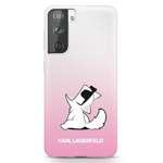 Husa KARL LAGERFELD Samsung Galaxy S21 Plus Choupette Fun KLHCS21MCFNRCPI Hardcase Roz