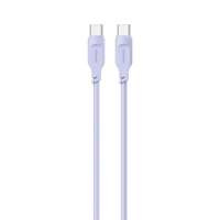 Cablu USAMS USB-C la USB-C PD cu încărcare rapidă USB-C PD 1,2 m 100 W Lithe Series violet/violet SJ567USB03 (US-SJ567)