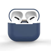 Husa pentru AirPods 3 silikonou husă moale casti albastru închis (case C)
