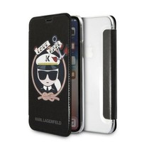 Husa iPhonecase Signature Glitter Karl Lagerfeld X/xs negru/negru Book Case