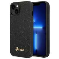 Husa Apple iPhone Glitter GUESS 14 Plus Script Black Hardcase