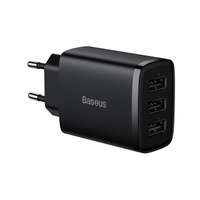 Baseus incarcator Compact 3x USB 17W negru (CCXJ020101)