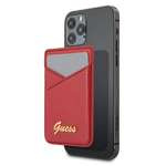 Case Guess Wallet Card Slot GUWMSSASLRE MagSafe Saffiano red / red
